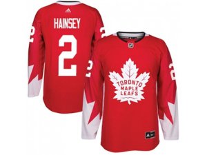 Toronto Maple Leafs #2 Ron Hainsey Red Team Canada Authentic Stitched NHL Jersey
