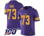 Minnesota Vikings #73 Dru Samia Limited Purple Rush Vapor Untouchable 100th Season Football Jersey
