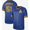 Nike Seattle Mariners #51 Randy Johnson Royal Authentic Cooperstown Collection Stitched Baseball Jersey