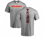 Chicago Bears #15 Eddy Pineiro Ash Backer T-Shirt