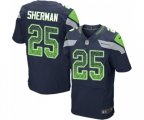 Seattle Seahawks #25 Richard Sherman Elite Navy Blue Home Drift Fashion Football Jersey