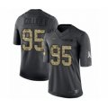 Seattle Seahawks #95 L.J. Collier Limited Black 2016 Salute to Service Football Jersey