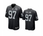 Las Vegas Raiders #97 Maliek Collins Black 2020 Inaugural Season Game Jersey
