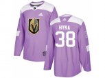 Vegas Golden Knights #38 Tomas Hyka Purple Authentic Fights Cancer Stitched NHL Jersey