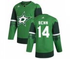 Dallas Stars #14 Jamie Benn 2020 St. Patrick's Day Stitched Hockey Jersey Green