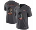 Tampa Bay Buccaneers #3 Jameis Winston Limited Black USA Flag 2019 Salute To Service Football Jersey