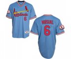 St. Louis Cardinals #6 Stan Musial Authentic Blue 1982 Turn Back The Clock Baseball Jersey