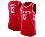 Houston Rockets #13 James Harden Authentic Red Road Basketball Jersey - Icon Edition