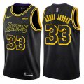Los Angeles Lakers #33 Kareem Abdul-Jabbar Swingman Black NBA Jersey - City Edition