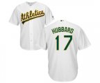 Oakland Athletics #17 Glenn Hubbard Replica White Home Cool Base Baseball Jersey
