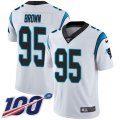 Carolina Panthers #95 Derrick Brown White Stitched NFL 100th Season Vapor Untouchable Limited Jersey