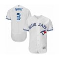 Toronto Blue Jays #3 Brandon Drury White Home Flex Base Authentic Collection Baseball Player Jersey