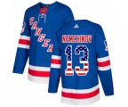 Adidas New York Rangers #13 Sergei Nemchinov Authentic Royal Blue USA Flag Fashion NHL Jersey