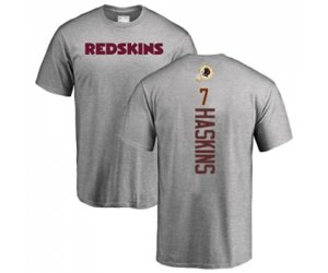 Washington Redskins #7 Dwayne Haskins Ash Backer T-Shirt