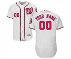 Washington Nationals Customized White Home Flex Base Authentic Collection Baseball Jersey