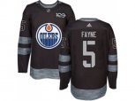 Edmonton Oilers #5 Mark Fayne Black 1917-2017 100th Anniversary Stitched NHL Jersey