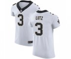 New Orleans Saints #3 Wil Lutz White Vapor Untouchable Elite Player Football Jersey