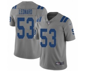 Indianapolis Colts #53 Darius Leonard Limited Gray Inverted Legend Football Jersey