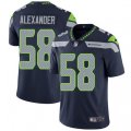 Seattle Seahawks #58 D.J. Alexander Navy Blue Team Color Vapor Untouchable Limited Player NFL Jersey
