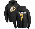 Washington Redskins #7 Joe Theismann Black Name & Number Logo Pullover Hoodie