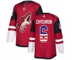 Arizona Coyotes #6 Jakob Chychrun Authentic Red USA Flag Fashion Hockey Jersey