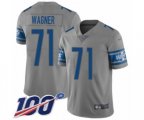 Detroit Lions #71 Ricky Wagner Limited Gray Inverted Legend 100th Season Football Jersey