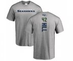 Seattle Seahawks #42 Delano Hill Ash Backer T-Shirt