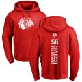 Chicago Blackhawks #56 Erik Gustafsson Red One Color Backer Pullover Hoodie