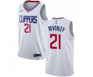 Los Angeles Clippers #21 Patrick Beverley Authentic White Basketball Jersey - Association Edition