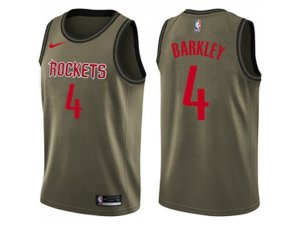 Houston Rockets #4 Charles Barkley Green Salute to Service NBA Swingman Jersey