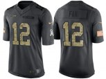 Seattle Seahawks 12th Fan Stitched Black NFL Salute to Service Limited Jerseys
