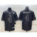 Dallas Cowboys #4 Dak Prescott Black With 1960 Patch Limited Stitched Football Jersey