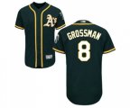Oakland Athletics #8 Robbie Grossman Green Alternate Flex Base Authentic Collection Baseball Jersey