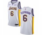 Los Angeles Lakers #6 Lance Stephenson Authentic White Basketball Jersey - Association Edition