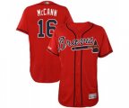 Atlanta Braves #16 Brian McCann Red Alternate Flex Base Authentic Collection Baseball Jersey
