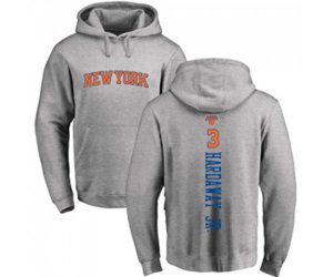 New York Knicks #3 Tim Hardaway Jr. Ash Backer Pullover Hoodie