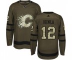 Calgary Flames #12 Jarome Iginla Authentic Green Salute to Service Hockey Jersey