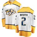 Nashville Predators #2 Anthony Bitetto Fanatics Branded White Away Breakaway NHL Jersey