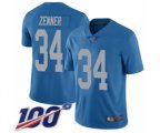 Detroit Lions #34 Zach Zenner Blue Alternate Vapor Untouchable Limited Player 100th Season Football Jersey