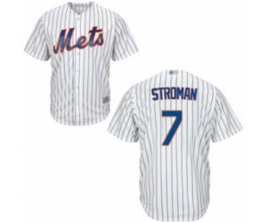 New York Mets #7 Marcus Stroman Replica White Home Cool Base Baseball Jersey
