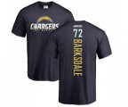 Los Angeles Chargers #72 Joe Barksdale Navy Blue Backer T-Shirt