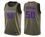 Sacramento Kings #50 Caleb Swanigan Swingman Green Salute to Service Basketball Jersey
