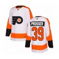 Philadelphia Flyers #39 Nate Prosser Authentic White Away Hockey Jersey