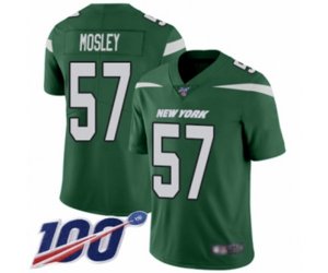 New York Jets #57 C.J. Mosley Green Team Color Vapor Untouchable Limited Player 100th Season Football Jersey