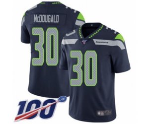 Seattle Seahawks #30 Bradley McDougald Navy Blue Team Color Vapor Untouchable Limited Player 100th Season Football Jersey