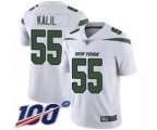 New York Jets #55 Ryan Kalil White Vapor Untouchable Limited Player 100th Season Football Jersey