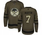 Adidas Buffalo Sabres #7 Rick Martin Authentic Green Salute to Service NHL Jersey