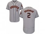 Houston Astros #2 Alex Bregman Grey Flexbase Authentic Collection MLB Jersey