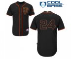 San Francisco Giants #24 Willie Mays Replica Black Alternate Cool Base Baseball Jersey