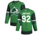 Colorado Avalanche #92 Gabriel Landeskog 2020 St. Patrick's Day Stitched Hockey Jersey Green